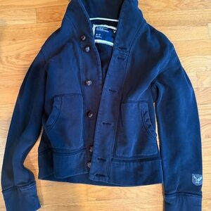 American Eagle Outfitters Dark Blue women’s button sweater